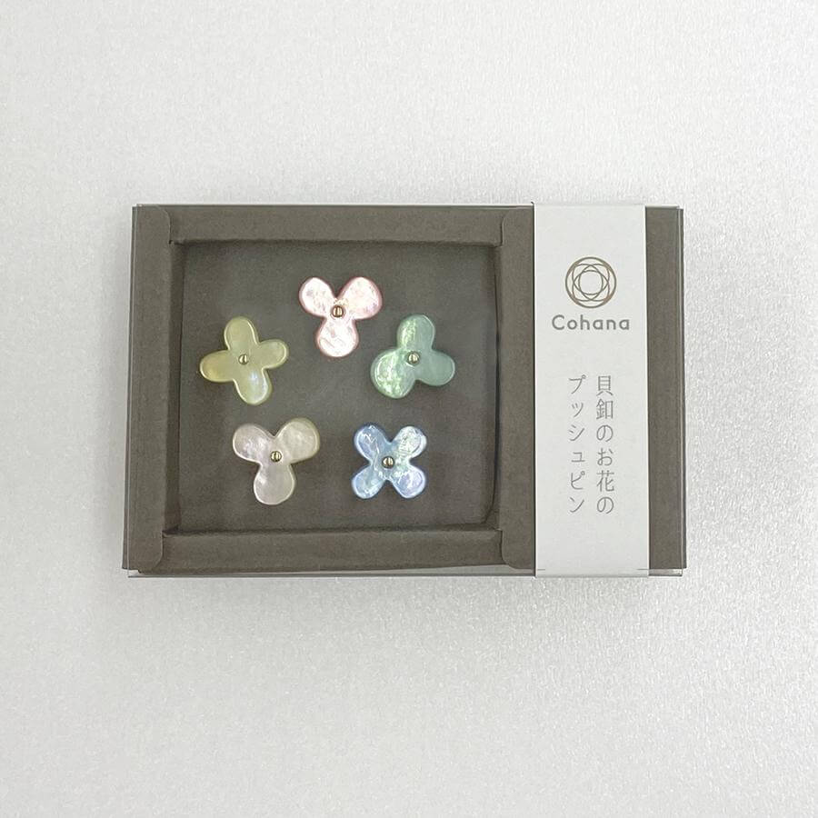 Cohana Flower Push Pin (Mother-of-Pearl) Assorted Box