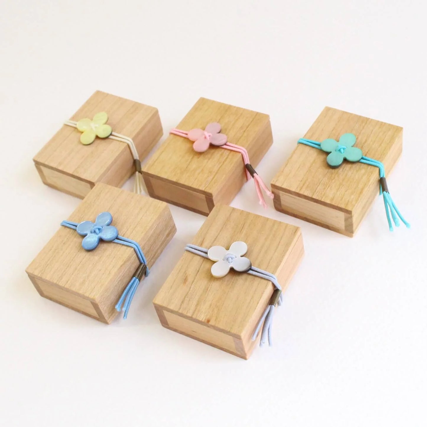 Cohana Glass Sewing Pins in a Cherry-Wood Box