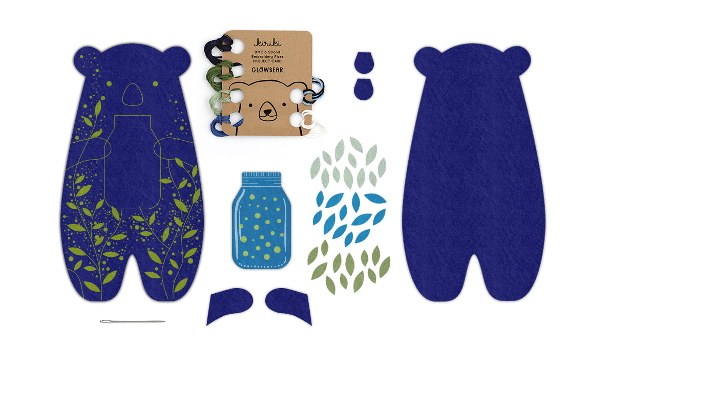 *PRE-ORDER* Glowbear - Felt Doll Kit