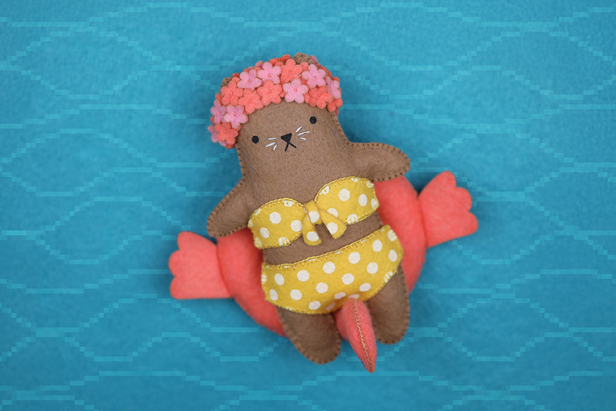 Flamingo Cat - Felt Doll Kit