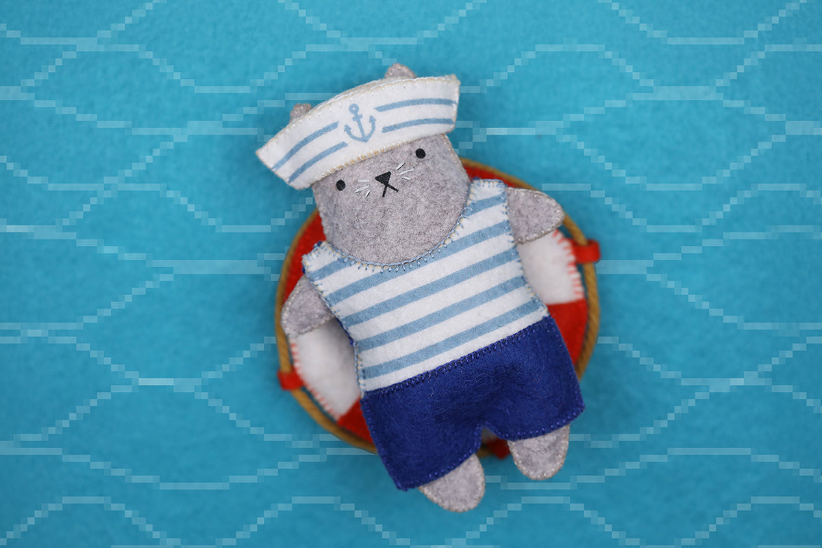Sailor Cat - Felt Doll Kit