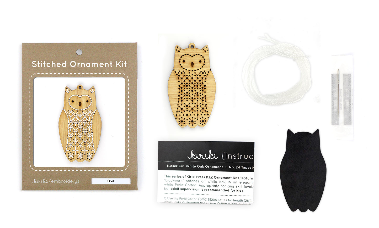 Owl - DIY Stitched Ornament Kit