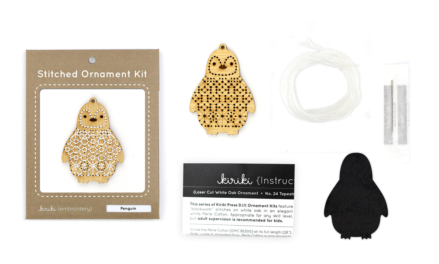 Penguin - DIY Stitched Ornament Kit
