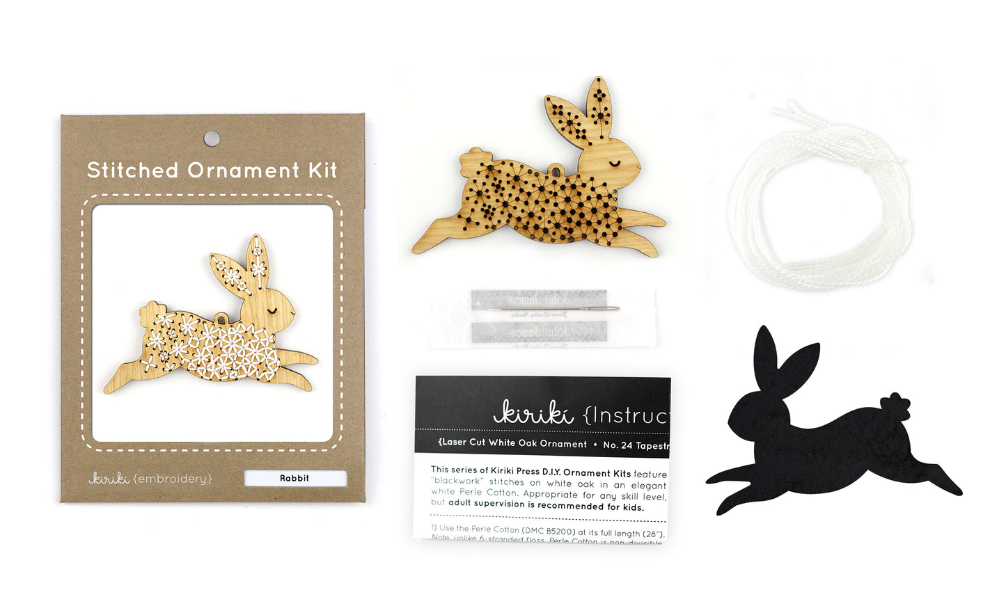 Rabbit - DIY Stitched Ornament Kit