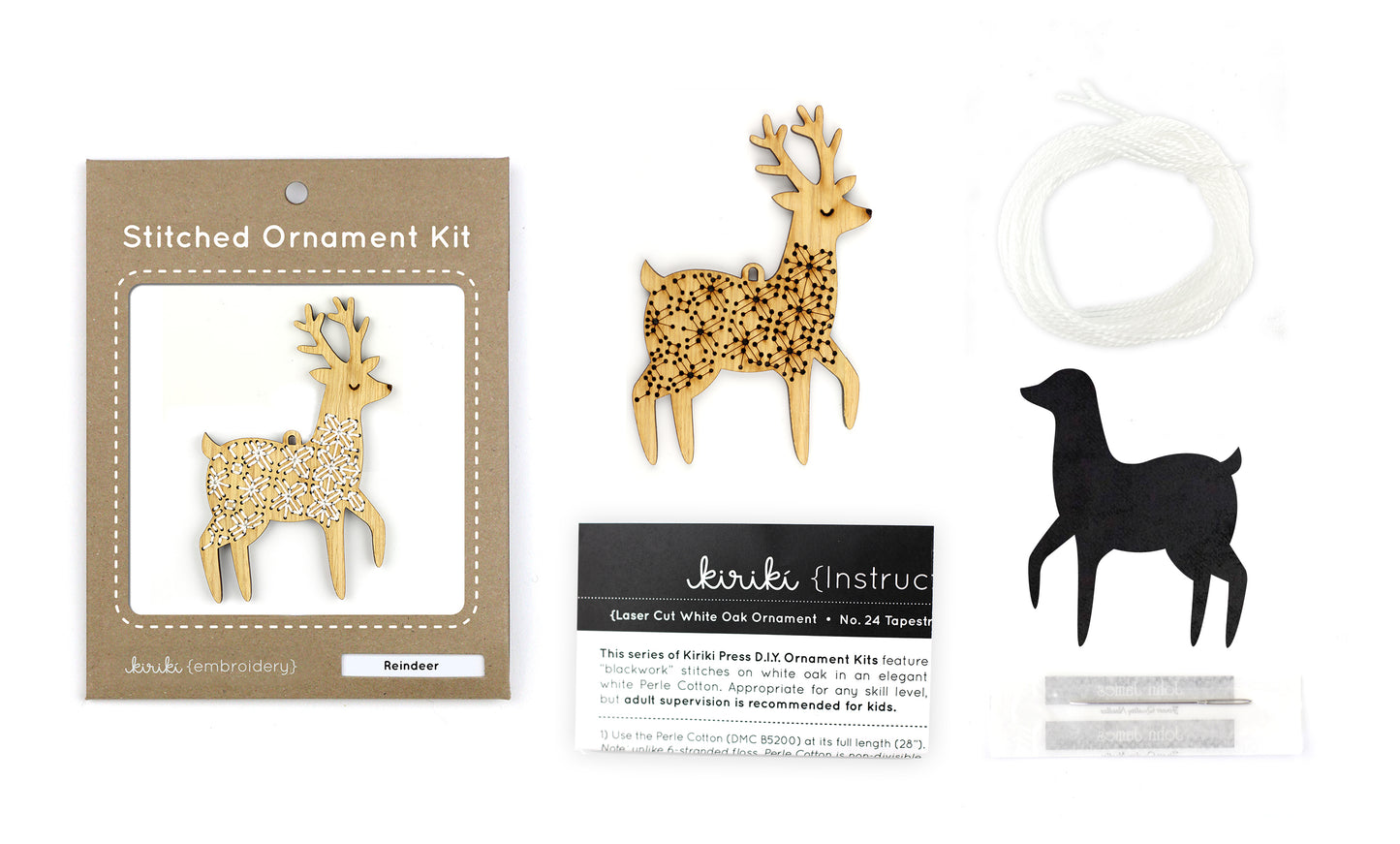 Reindeer - DIY Stitched Ornament Kit