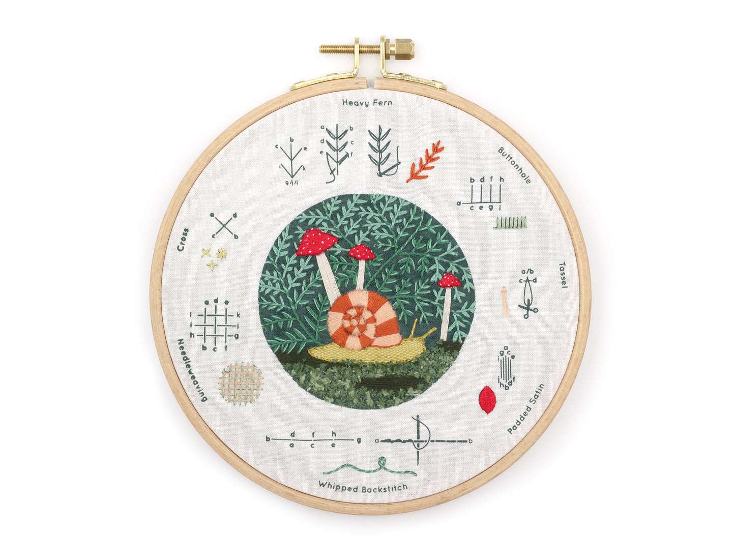 Forest Floor - Embroidery Stitch Sampler