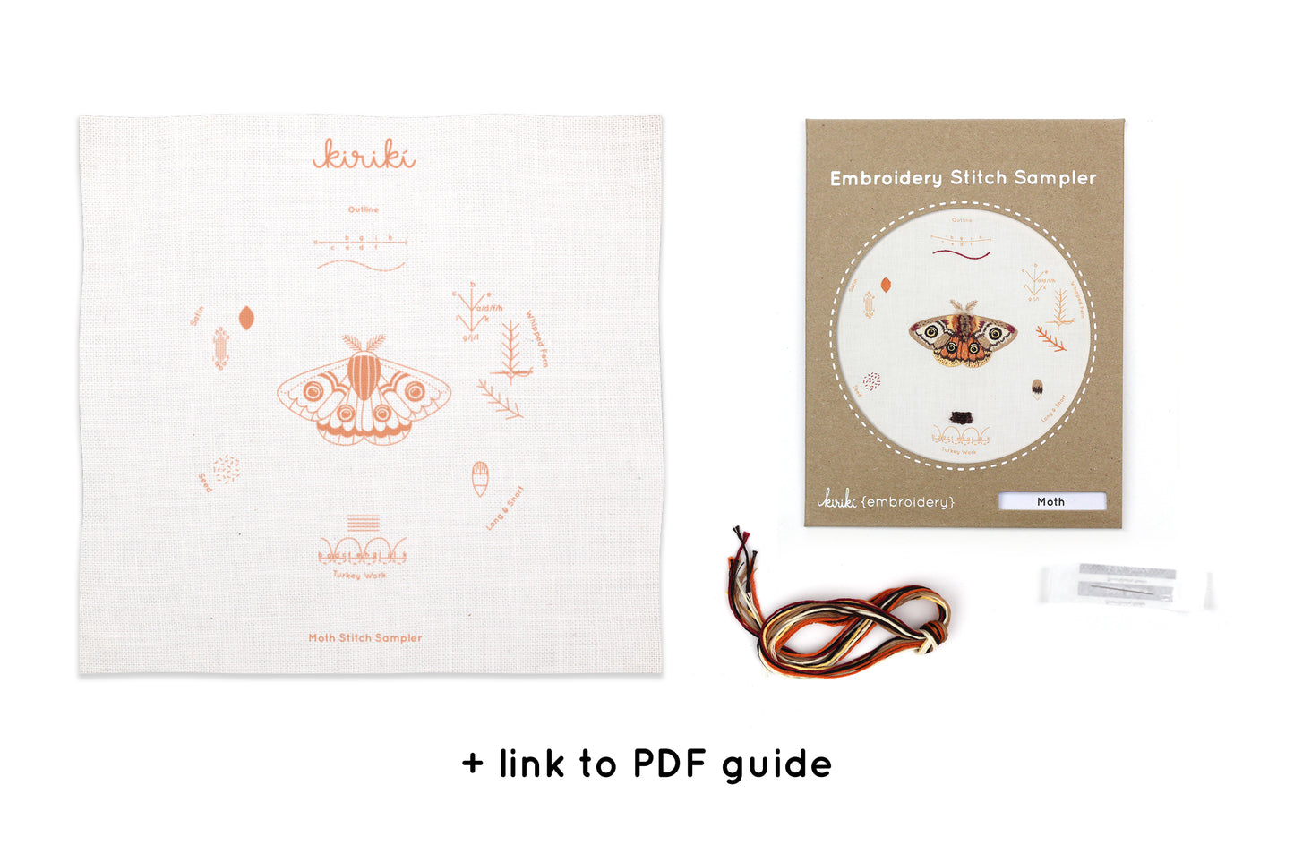 Moth - Embroidery Stitch Sampler