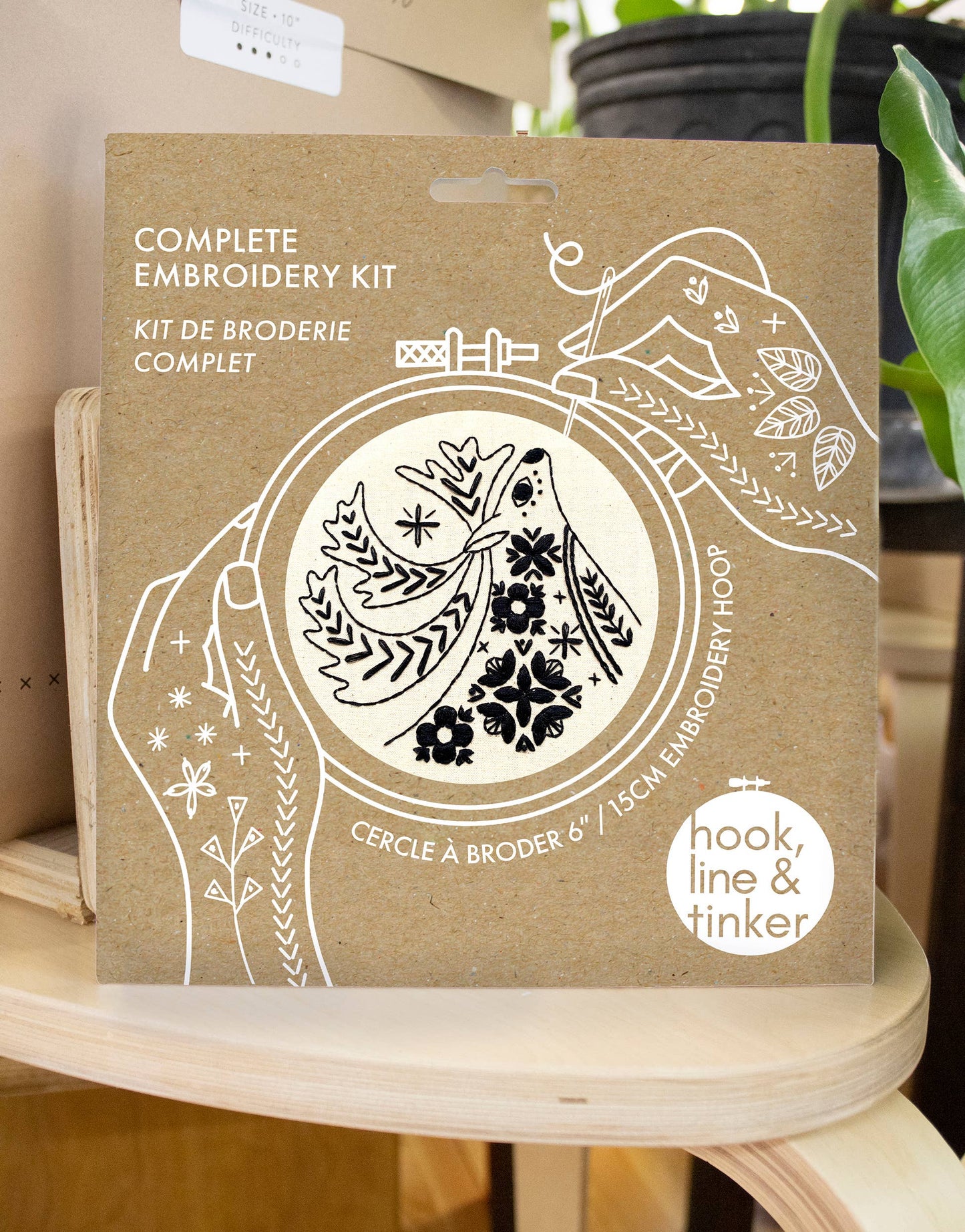 LAST CHANCE Folk Caribou Complete Embroidery Kit - Black
