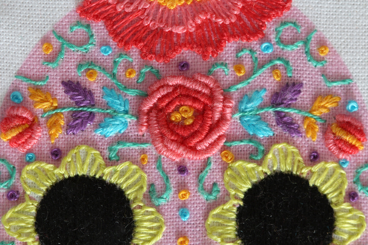 Sugar Skull - Embroidery Stitch Sampler