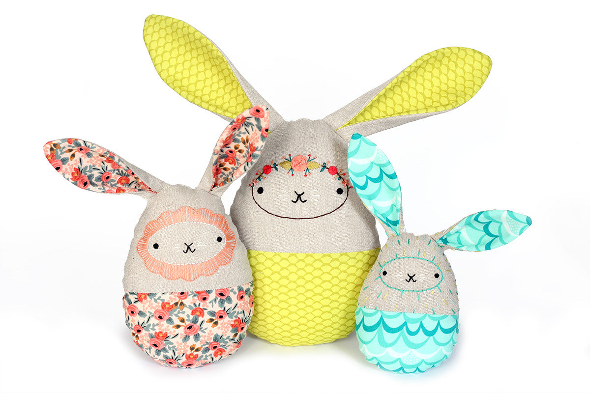 Easter Egg Bunnies PDF Sewing Embroidery Pattern