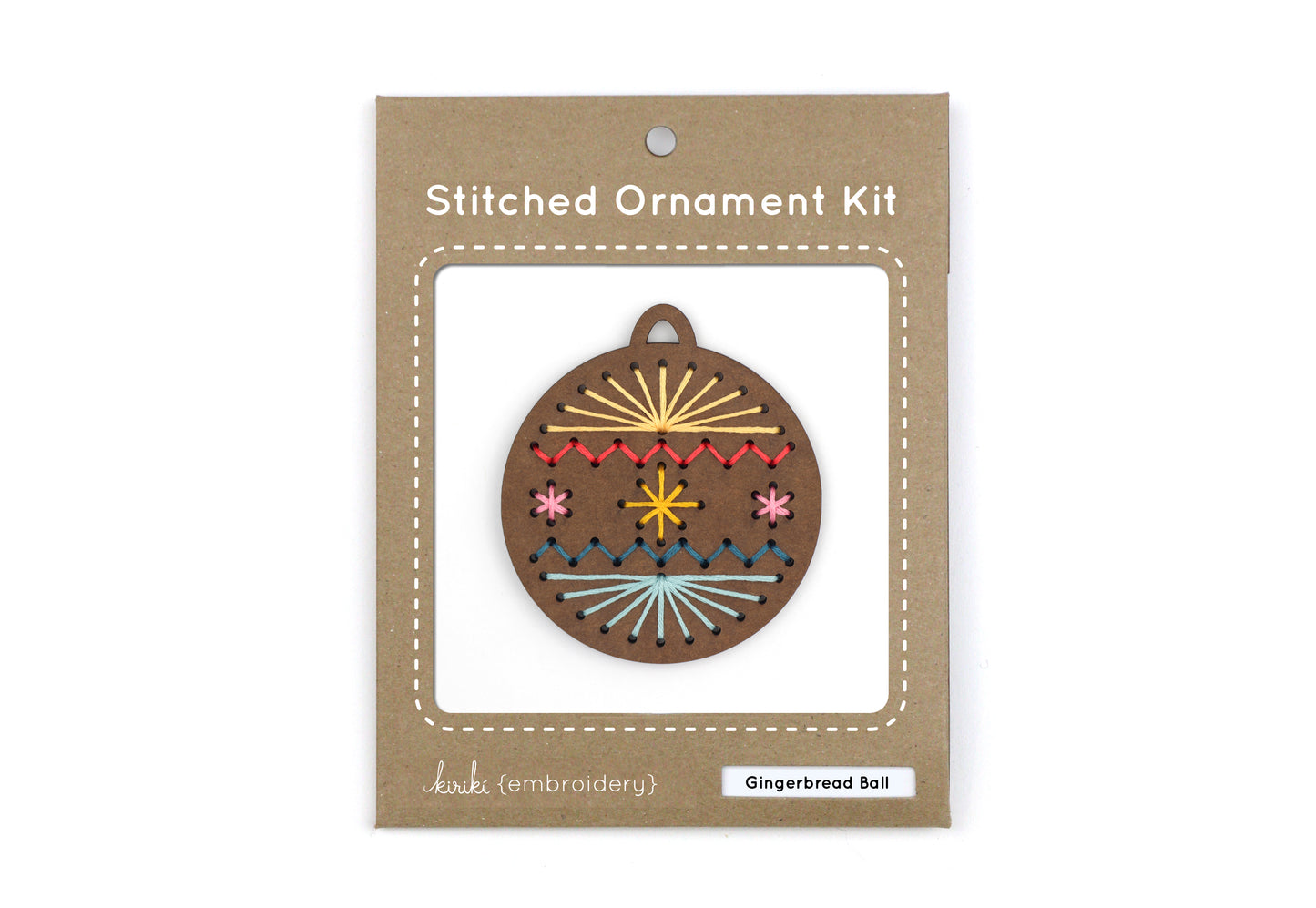 Gingerbread Ball - DIY Stitched Ornament Kit