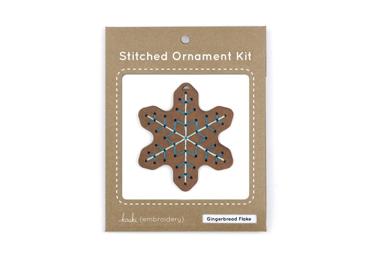 Set of 6 - DIY Stitched Ornament Kit (Gingerbread Cookie Set)