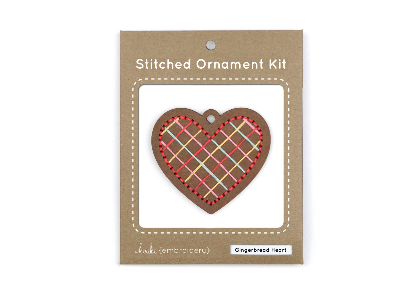 Set of 6 - DIY Stitched Ornament Kit (Gingerbread Cookie Set)
