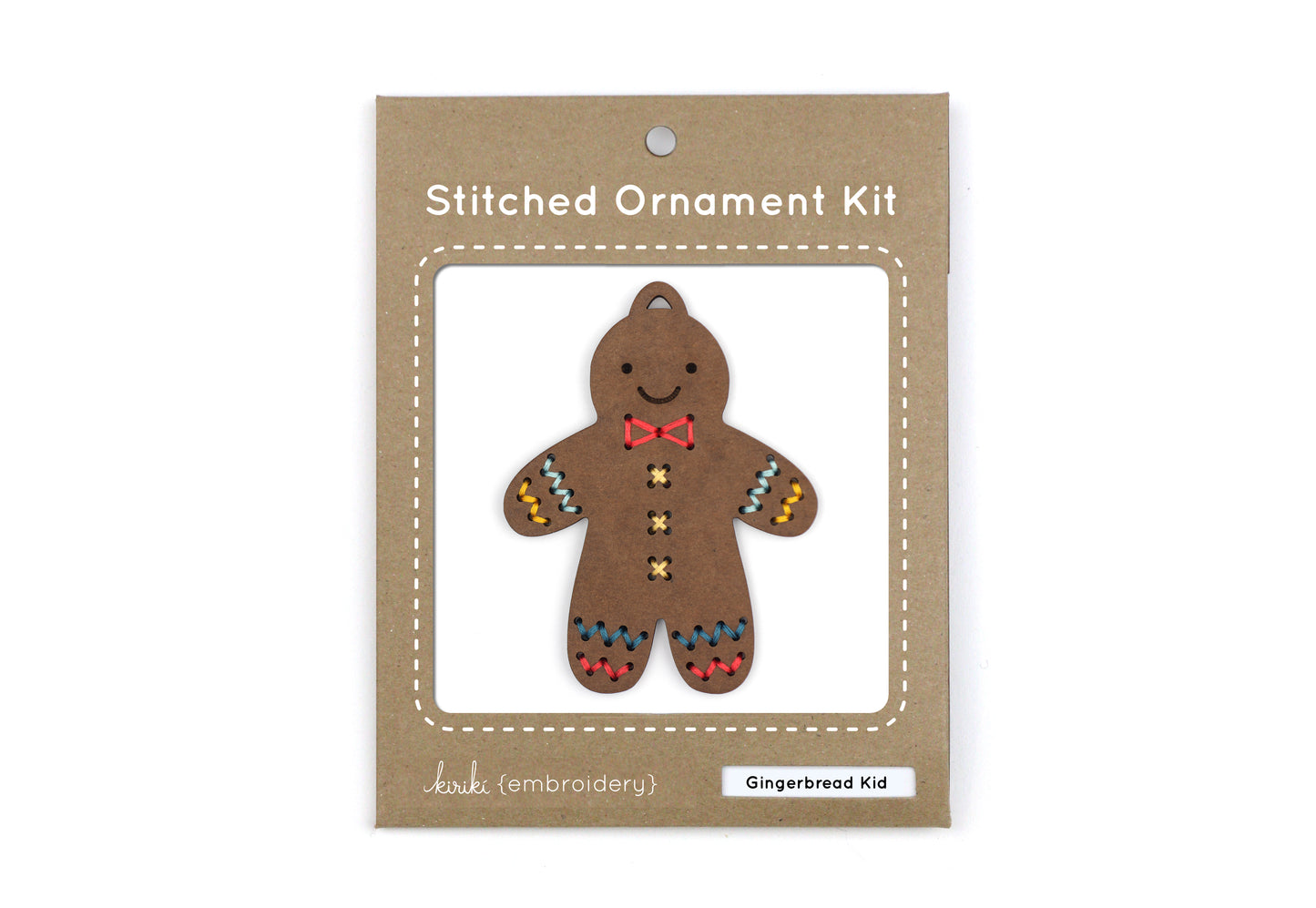 Set of 6 - DIY Stitched Ornament Kit (Gingerbread Cookie Set)