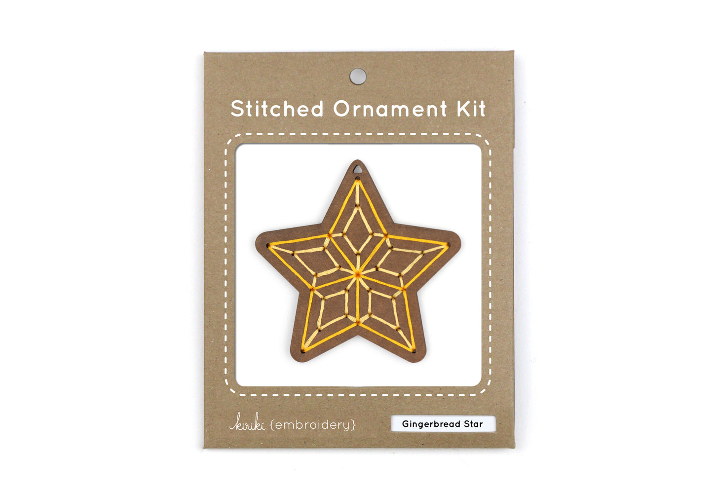 Set of 6 - DIY Stitched Ornament Kit (Gingerbread Cookie Set)