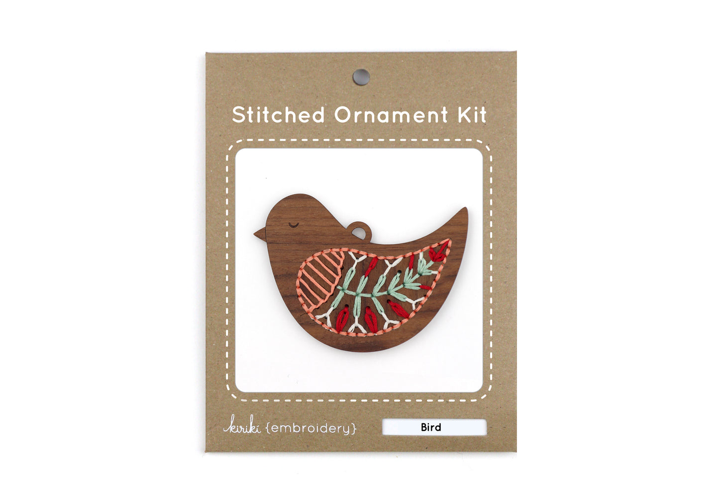 Set of 6 - DIY Stitched Ornament Kit (Walnut Set)