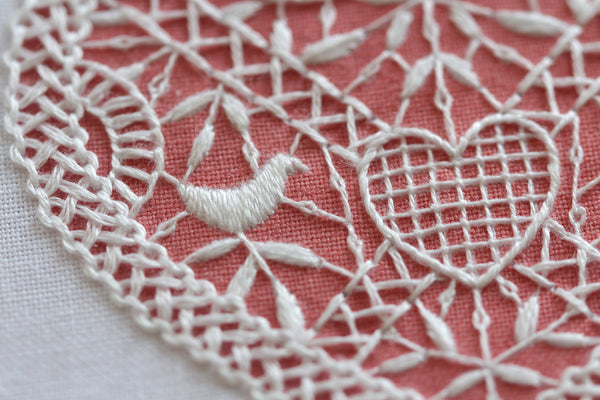 Cross-Stitch Heart & Lace Hoop Kit