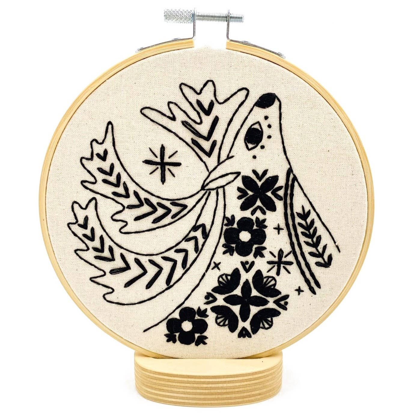 LAST CHANCE Folk Caribou Complete Embroidery Kit - Black