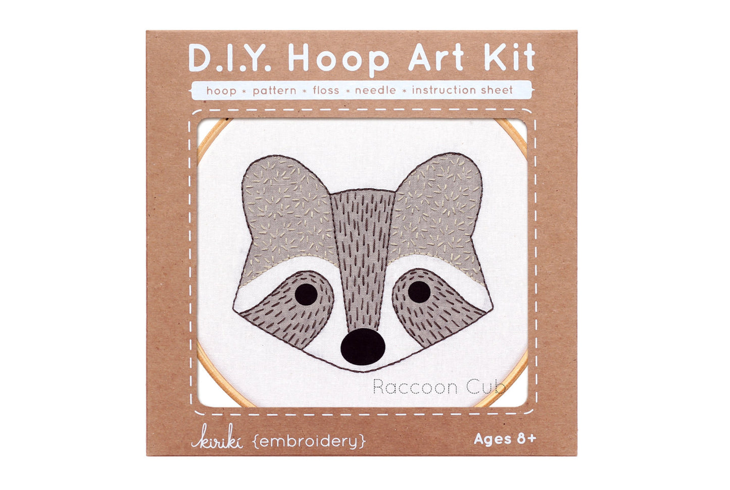 Raccoon Cub - Hoop Art Kit