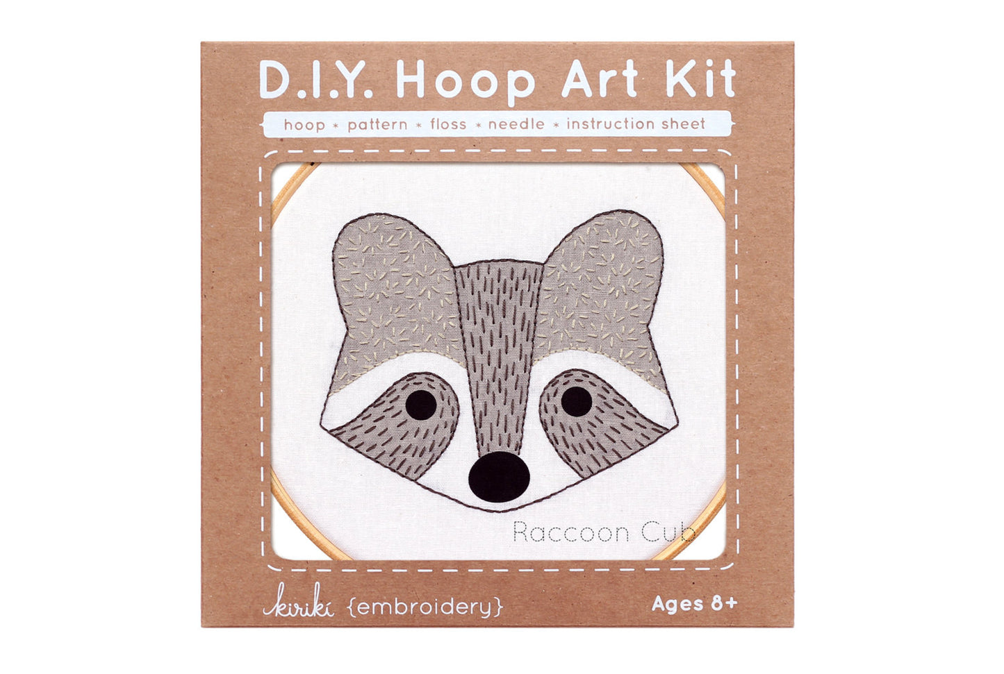 Raccoon Cub - Hoop Art Kit