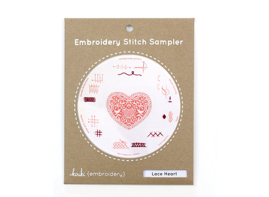 Lace Heart - Embroidery Stitch Sampler
