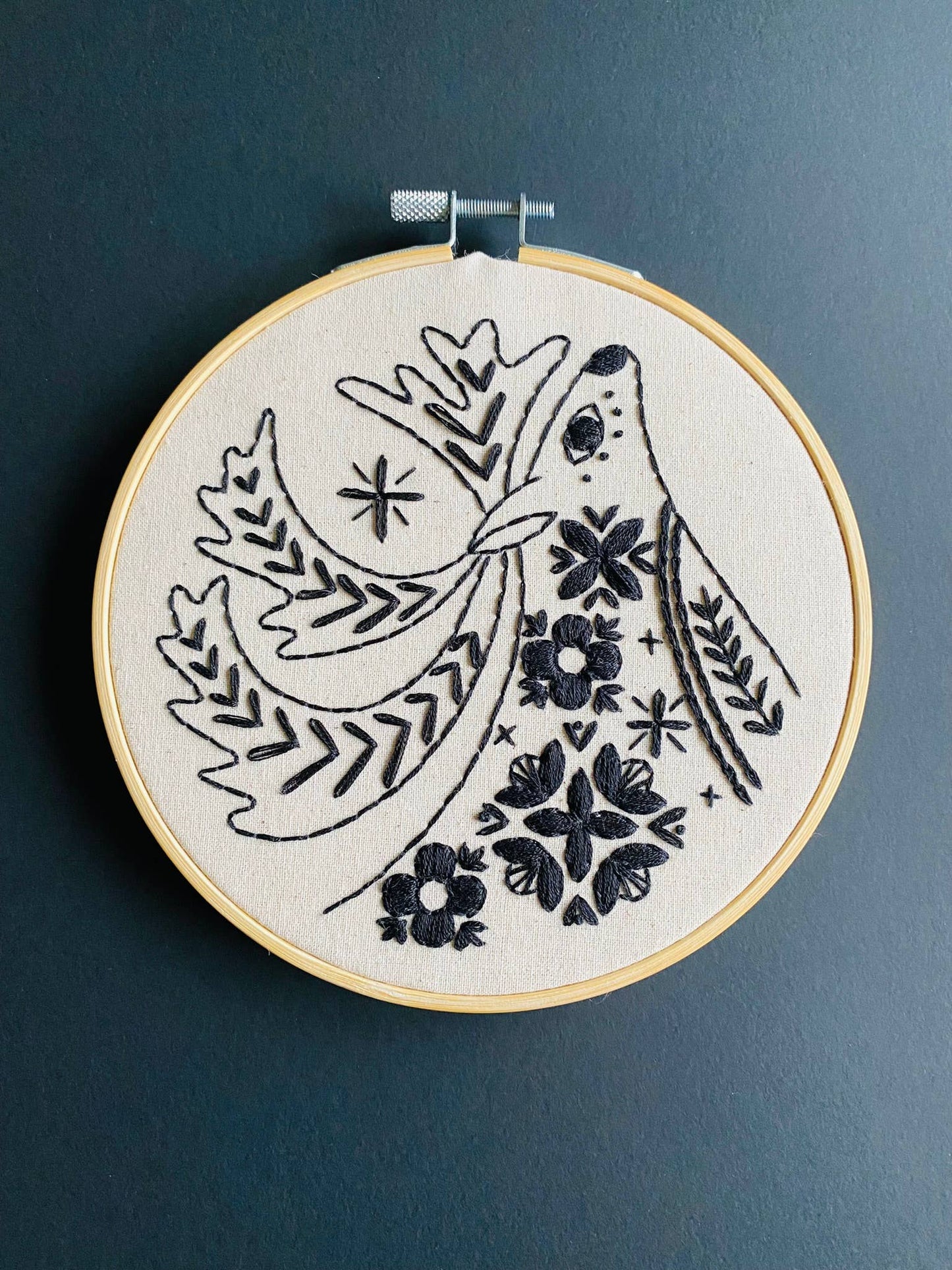 LAST CHANCE Folk Caribou Complete Embroidery Kit - Black