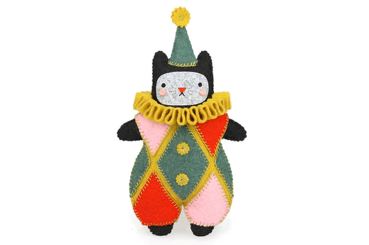 Harlequin Cat - Felt Doll Kit