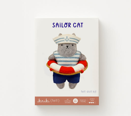 FD - Sailor Cat - Felt Doll Kit *PRE-ORDER*