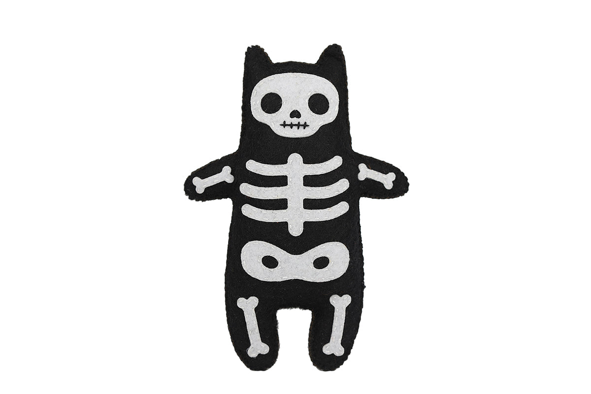 Skeleton Cat - Felt Doll Kit