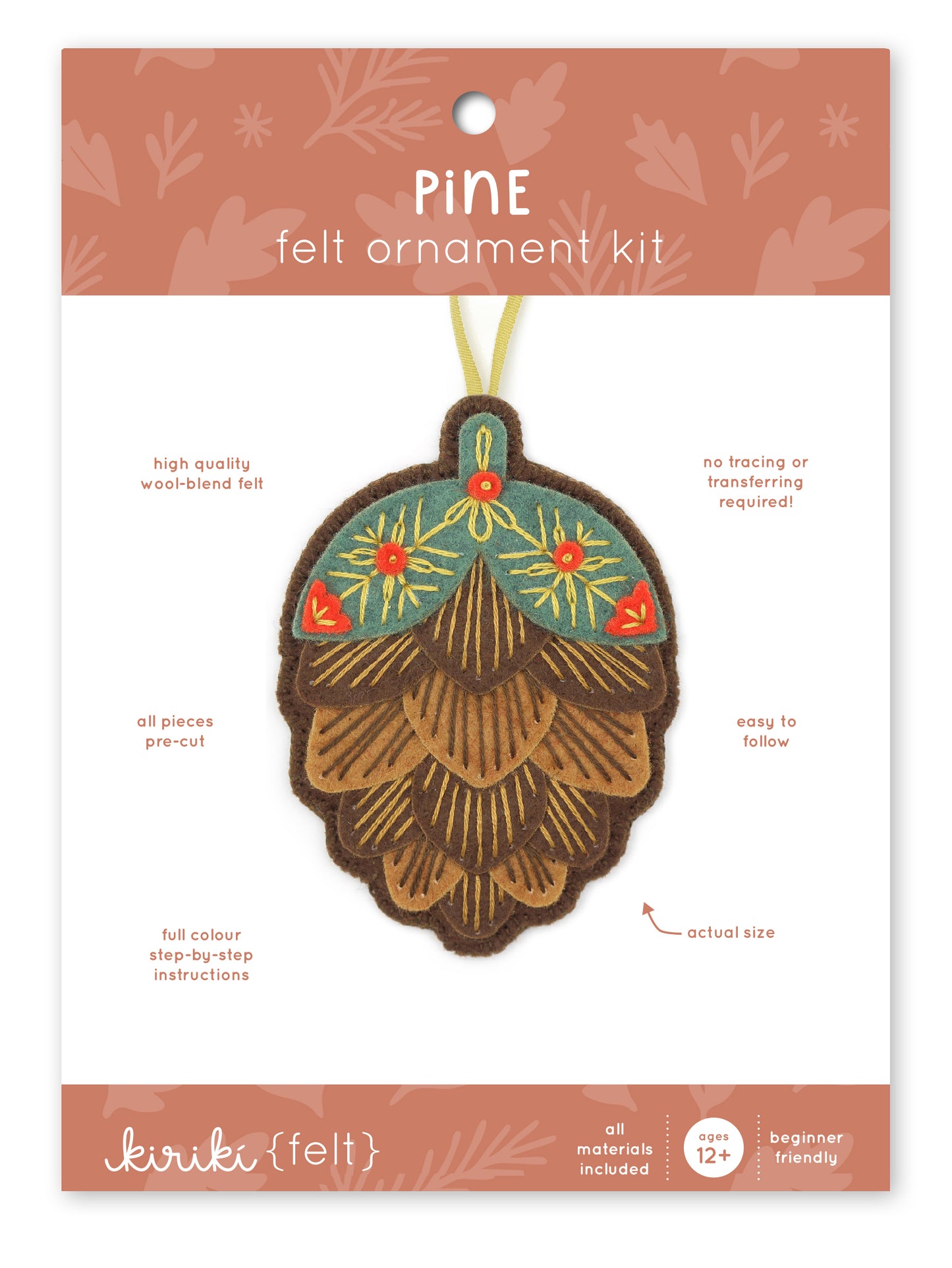 Pinecone - Felt Ornament Kit