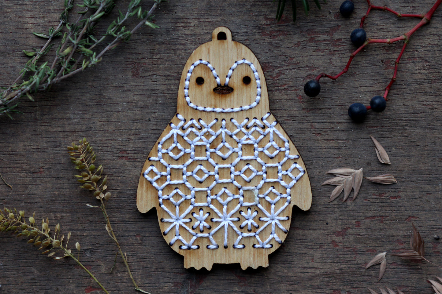 Penguin - DIY Stitched Ornament Kit