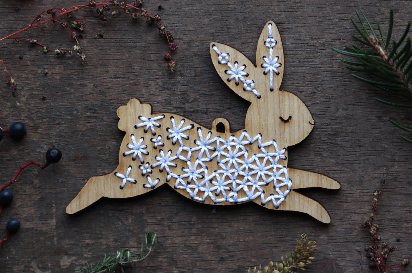 Rabbit - DIY Stitched Ornament Kit