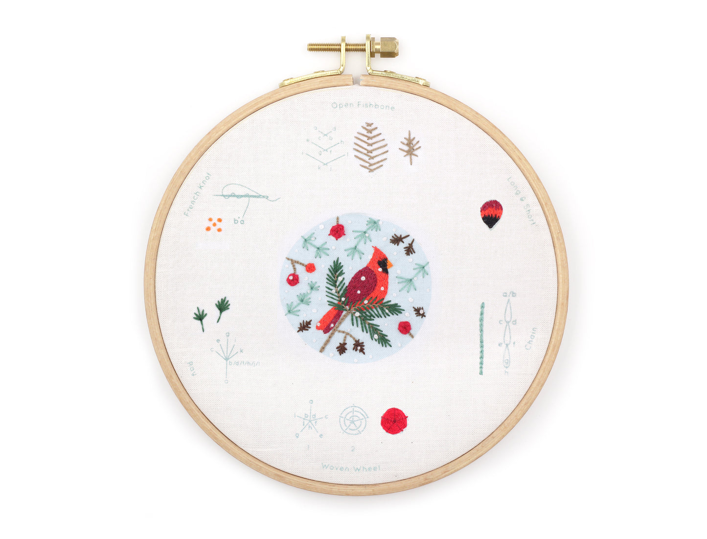 Cardinal - Embroidery Stitch Sampler