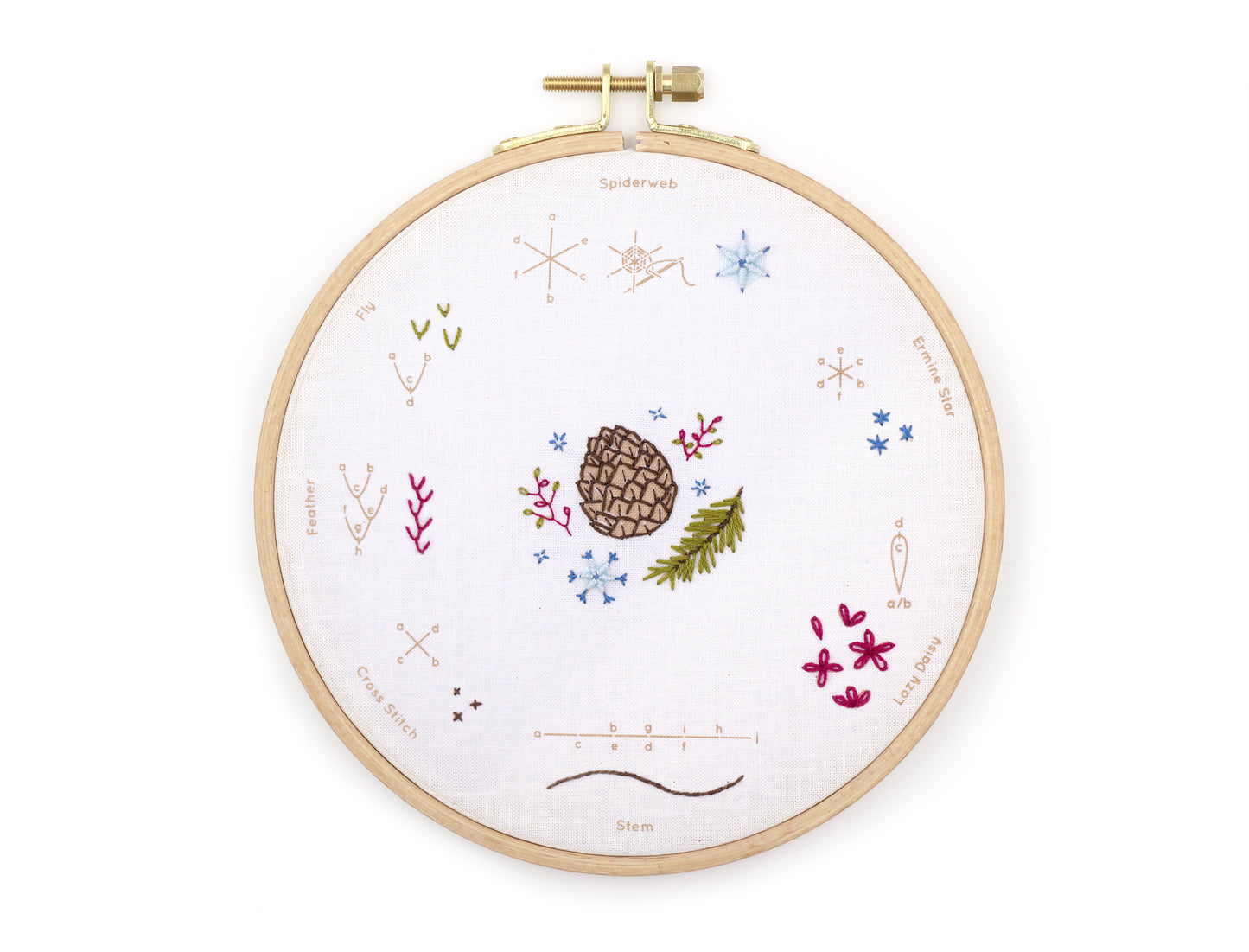 Winter - Embroidery Stitch Sampler