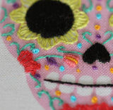 Sugar Skull - Embroidery Stitch Sampler