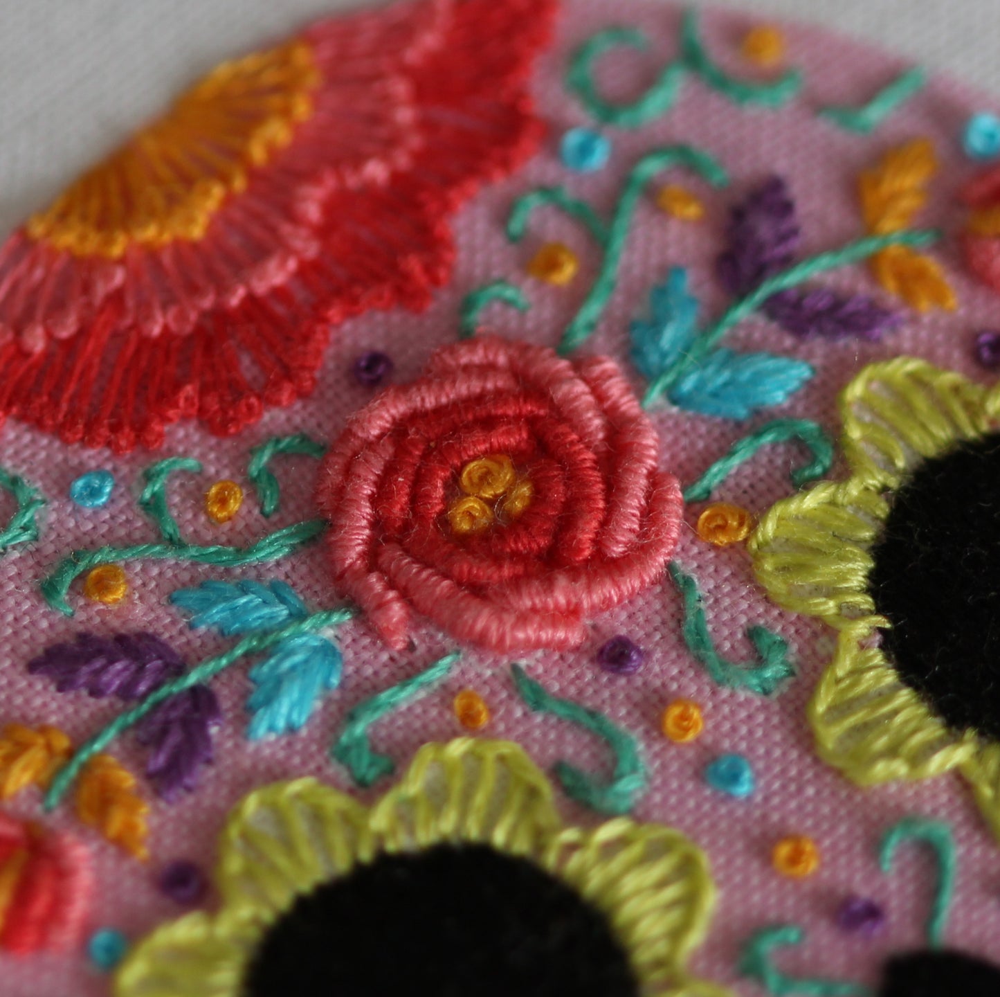 Sugar Skull - Embroidery Stitch Sampler