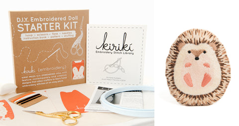 Hedgehog Embroidery Kit  Embroidery Kit for Kids - Alder & Alouette