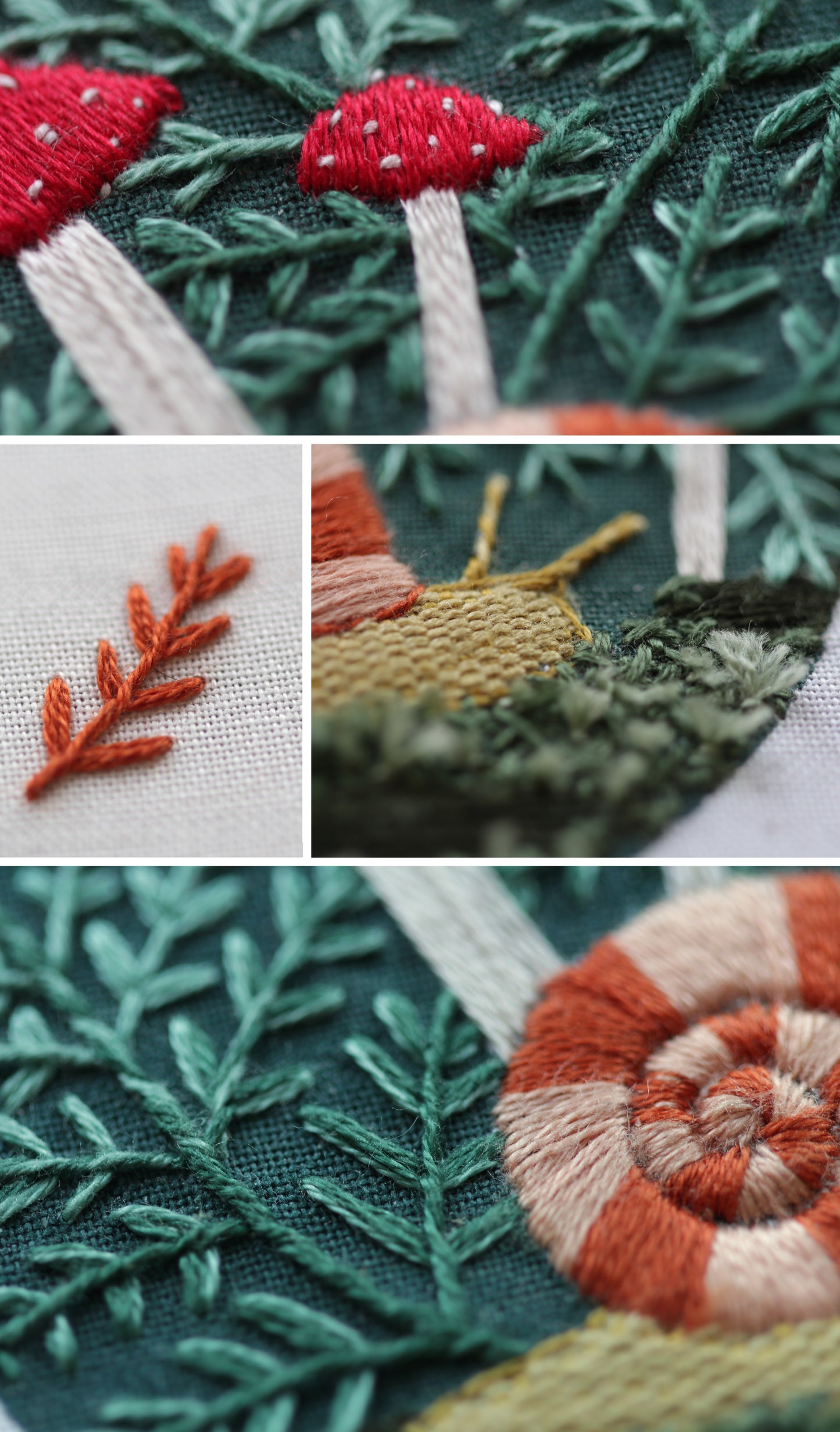 Forest Floor - Embroidery Stitch Sampler
