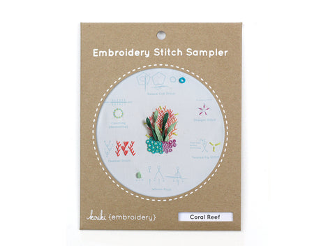 Coral Reef - Embroidery Stitch Sampler