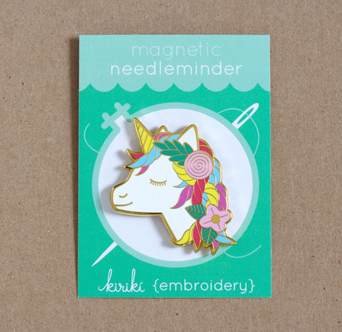 Owl Mind Your Needle Needle Minder Magnet by Luminous Fiber Arts