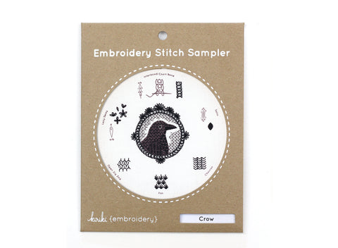 Crow - Embroidery Stitch Sampler